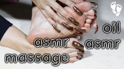 Oil massage ASMR 💖 How I care my feet 💖 Long toenails