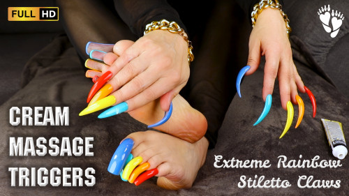 🌈 Rainbow Claws | Foot Care & Cream Massage Triggers (Sole Stroking)