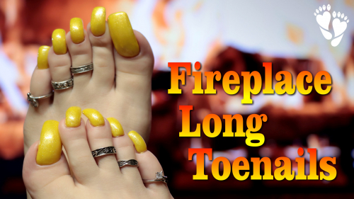 Fireplace 🔥 Long toenails and rings 🔥 Foot movements