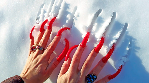 Snow & Long RED Nails