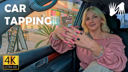 Long nails tapping in the car | sounds, asmr, outdoor, public
