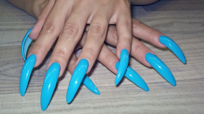 Long Blue Nails - wide 7